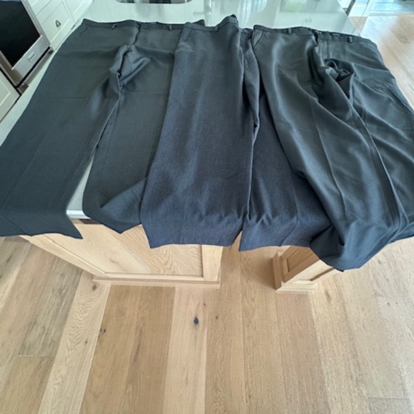 Bundle 3 Men's Calvin Klein Dress Pants Dark Gray Pattern (40x30) - Picture 1 of 8